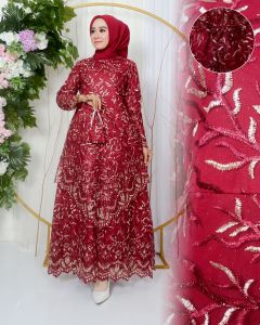 COD !! Gamis Dress Tingkat Runcing two-tone Model muslim Wanita elegan terbaru dan Termurah 2023