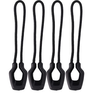 4PCS EDC Multifunctional Luminous Zipper Pulls Cord Rope Backpack Replacement Zipper Head Anti-Lost Tent Lock Zipper Tail Safety Buckle Suitable for Outdoor Camping Hiking