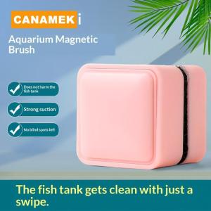 【CANAMEK】 Mini Square Magnetic Brush Aquarium Glass Cleaner Scratch-Resistant Glass Cleaner Magnetic Brush For Small Aquarium Fish Tank