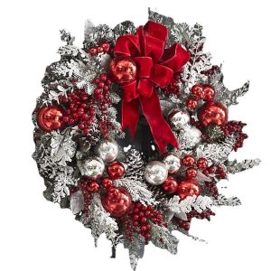 ILOIQD Festival Creative Indoor Outdoor Wall Window Door Hanging For Home New Year Decor Christmas Wreath Xmas Decorations Hanging Garland