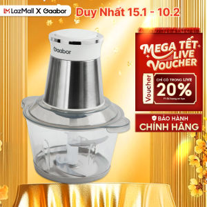 Máy Xay Đa Năng Gaabor MG20M-WH02A 2L - Xay Thịt/Rau Củ/Sinh Tố/Tỏi Ớt 4 Lưỡi Dao Nhựa Cao Cấp Bảo Hành 1 Đổi 1
