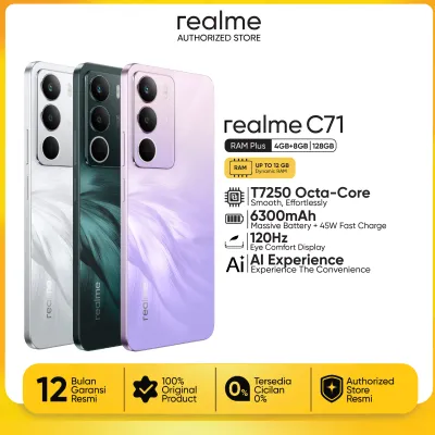 realme C71 4GB+128GB* | NFC | 6300mAh Massive Battery & 45W Fast Charge | 120Hz Eye Comfort Display | AI Experience