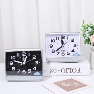 DYJKOUG Silent Square Digital Alarm Clock Simple Luminous Bedside Wake-up Clock Old-fashioned Easy to Read Desk Mute Clock Office