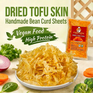 Dried Tofu Skin/Bean Curd Sheets - Natural Soybean Handmade Bean Curd Sheets Perfect for Vegan Cook
