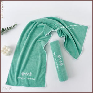 Khăn Yoga loại tốt thấm hút mồ hôi tập thể thao Gym Yoga Tennis KN18 thêu chữ 100x30cm KN01 thêu hình cô gái 110x25cm