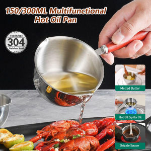 Milk Pot Mini Sauce Pan Small Multifunction Cooking Pot 304 Stainless Steel Wooden Handle Frying Melting Pot