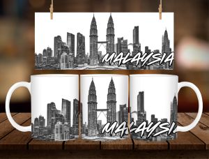 MALAYSIA MUG DESIGN 11oz with BOX SOUVENIR * 1 PC MUG WITH BOX *