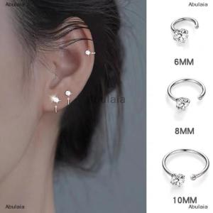 [COD] Abulaia 1pc Stainless Steel CZ Earring Studs Ear Bone Cartilage Helix Tragus Daith Conch Rook Hoop Earring Women Body Jewelry