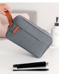 RH2232 Mens Toiletry Bag Leather and Canvas Travel Toiletry Bag Dopp Kit for Men Shaving Bag for Travel Accessories