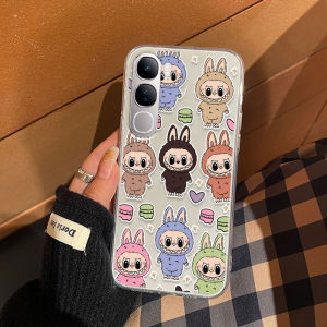 Vỏ điện thoại Vivo y21d y04s V60 Lite V50 Lite y29s y29t Y200 5G mới 2025 phổ biến màu hồng truyện tranh labubu mô hình trong suốt Silicon mềm điện thoại casingvivo y21d vỏ điện thoại