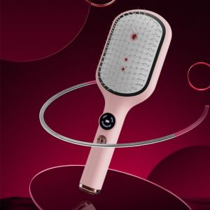 JON09 Multi-Function Red Light Spray Massage Comb Hair Care Anti-Frizz Large Tank 2-In-1 Misting Hair Brush Salon Accessary Anti-Static Electric Spray Hair Brush Women