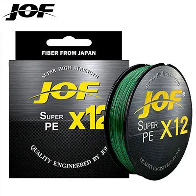 Braided Fishing Line JOF X12 Super Smooth 100M 300M 500M 12 Strand Japan Multifilament 100% PE Braided Fishing Line Fishing Accessories Braided Fishing Line Saltwater Sea Fishing Line