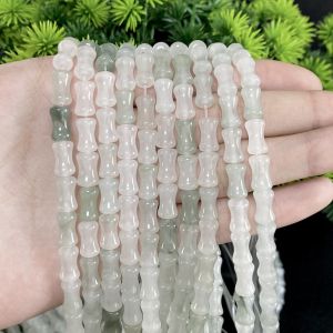Thousand Crystals and Ten Thousand Beads   Natural Tianshan Green Bamboo Bead Loose Beads Ice Green Jade Bracelet diy Ornament Accessories 2026