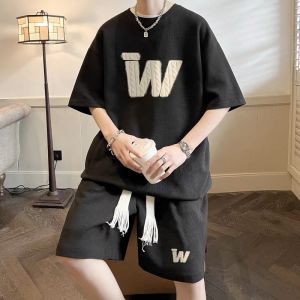 YIYI SHOP ชุดผู้ชายเท่ๆ เซ็ท2ชิ้น ผ้าวาฟเฟิล (แขนสั้น+ขาสั้น )รุ่น20655