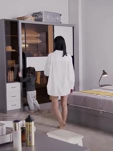 [SG Sellers] Wardrobe Sliding Door Glass Door Locking Storage Cabinet