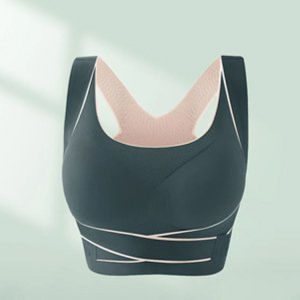 Veimia Front Side Buckle Sports Bra Front Buckle Crossed Sports Corrective Backless Bra