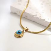 สร้อยคอกระดูกไหปลาร้าดีไซน์แฟชั่น Evil Eye สไตล์โบฮีเมียน วัสดุไทเทเนียมสตีล ราคาคุ้มค่าแต่หรูหรา เครื่องประดับเท่และทันสมัย จัดส่งจากประเทศไทยภายใน 24 ชั่วโมง