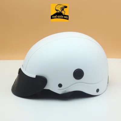 Mũ bảo hiểm nửa đầu Napoli chính hãng(tặng hình dán stiker)mũ 1/2 lưỡi trai da cao cấp bảo hành 12 tháng
