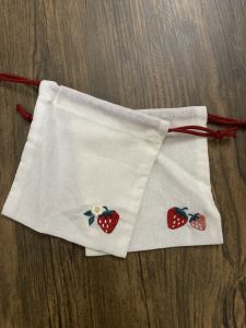 [Ảnh thật] Túi rút mini vải mộc đựng đồ trang sức đựng tỏi được thêu cùng họa tiết đáng yêu