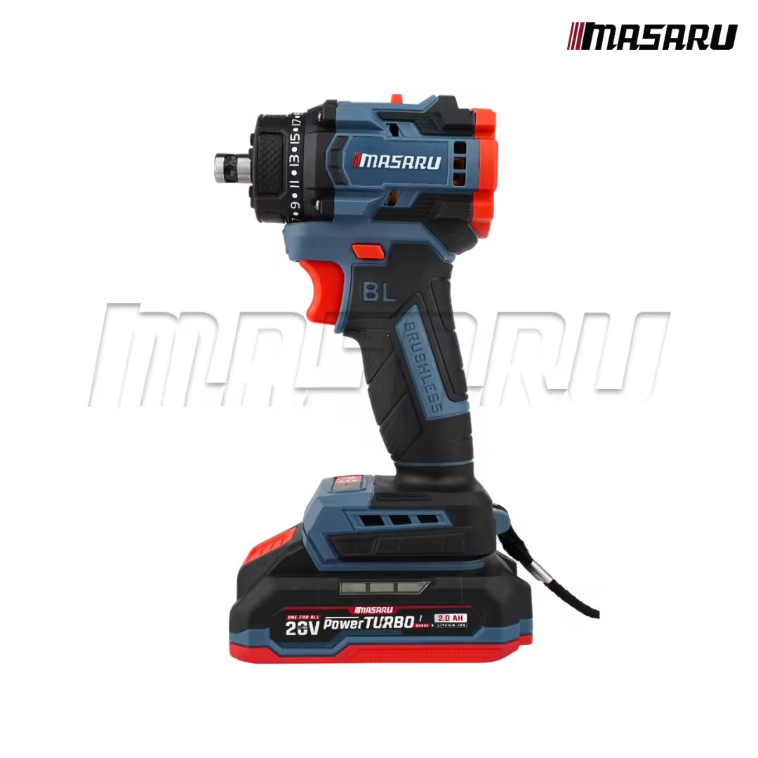 MASARU รุ่น SCDS-210 แรงบิด 60 N.m สว่าน 5 หัวเปลี่ยนหัวได้ ไขควงคลัชไร้สาย เจาะ ขันสกรู สว่านไขควงไร้สาย + 4หัว 20V