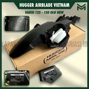 HUGGER SPAKBOR KOLONG AIRBLADE SET 4IN1 HUGGER TANK RESERVOIR COVER TANK RESERVOIR STIKER WARNING UNTUK MOTOR VARIO 125 150 OLD NEW ( PNP 2012-2023 ) PCX CBU / PCX 2018 VARIO 160 HAGER PLUG AND PLAY HUGGER ORIGINAL
