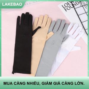 【LAKEBAO】 1 cặp găng tay Kem chống nắng lái xe găng tay căng Phụ Nữ Chống UV giữa dài thoáng khí găng tay cho mùa xuân mùa hè Găng tay mỏng