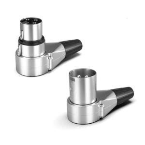 3 Pole Right Angle XLR Connector 90 Degree Male Female XLR Adapters 3 Pin Microphone Plug Cable Connector