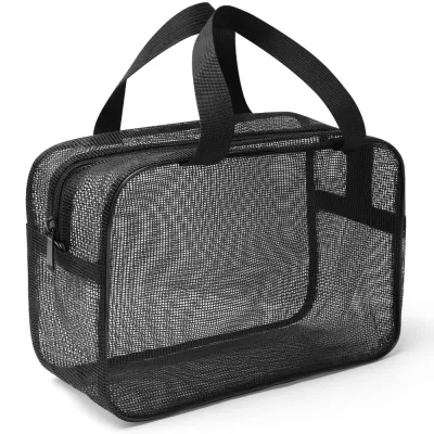 G40322 Bathroom Shower Organizer Bathroom Carry Tote Beach Tote Bag Quick Dry Shower Storage Bag Mesh Shower Bag Mesh Shower