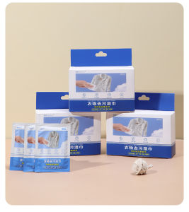 Independent packaging portable clothing decontamination wipes emergency clothing stain removal free cleaning衣服去污去油渍湿巾