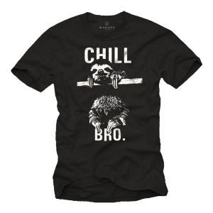 Makaya Cool Swag T-Shirt with Sloth Chill Bro Mens T Shirt Women Fashion Shirt Cute Tops