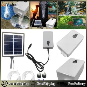 【Vodool】 6V 2W Solar Oxygen Pump Battery Powered Fish Tank Oxygenator Fishing Aerator Solar Oxygenator for Garden Fish Tank Outdoor Pool Pond
