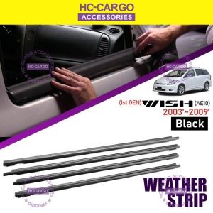 Toyota Wish 2003 - 2021 AE10 / AE20 Car Outside Window Moulding Black Weatherstrip Seal Belt Weather Strip Plastic Trim