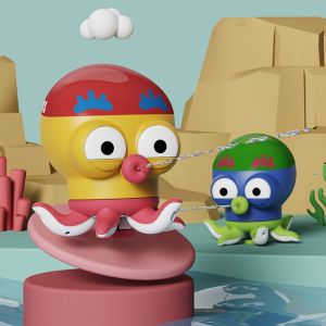 TANFU Shower Interactive Water Playing Octopus Toy Multipurpose Plastics Water Spray Bath Toy Toddler Shower Toys Cartoon Bath Sprinkler Toy Beach Swimming Pool