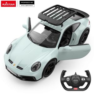 RASTAR Officially Licensed Porsche 911 Dakar 1:14 Scale 2.4GHz Remote Control Car with LED Headlights & Taillights
