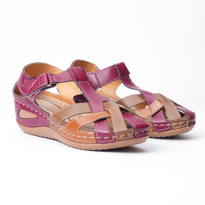 Atikota Fashion Women Wedge Sandals Round Comfortable Outdoor Plus Size Sandal Female Wedges