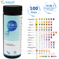 Rcyago 14 trong 1 que thử hồ bơi Spa Thuốc thử dải cho nước PH Clo kiềm bromine độ cứng công cụ. 