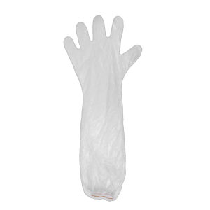 YESPERY 1/10Pcs Disposable PE Gloves Extended with Elastic Cuffs Anti Slip Kitchen Dishwashing Gloves Household Chores Long Gloves Thickened Durable Waterproof Transparent Disposable Gloves