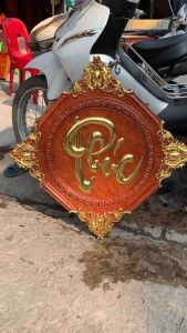 Tranh chữ “phúc lộc thọ” hương đá 50x50