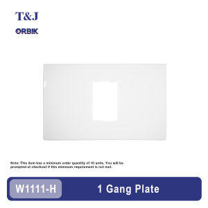 1 GANG PLATE T&J ORBIK W1111-H  White  HMSB - Matt Gray I HSBL - Matt Black
