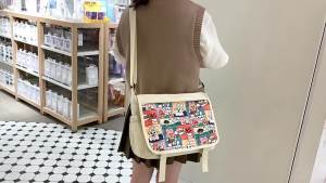 Túi Vải Bố Túi Xách Nữ Đeo Một Vai Văn Nghệ Dung Tích Lớn Cho Học Sinh Túi Xách Đi Học Đeo Chéo Phong Cách Hàn Quốc ins Túi Học Thêm Dễ Phối