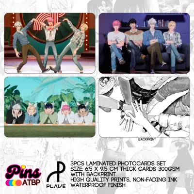 3PCS SET Plave Collectible Laminated Photocards - Pins ATBP