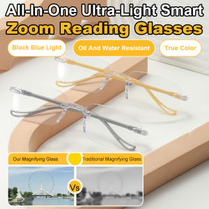 🔥 Super Low Price🔥High Definition Diamond Ultralight Anti Blue Light Presbyopia New Frameless Diamond Cut Reading Glasses Blue Light Blocking Ultra Lightweight Progressive Lenses HD Vision Gold Silver Presbyopia Glasses For Men And Women