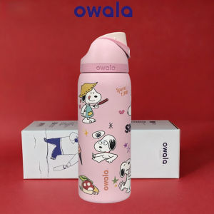 Penhao store OwalFreeSip 32oz Insulated Water Bottle Delft Cat Blue and White Porcelain Leakproof Stainless Steel Flask for Hiking Camping Gym Travel