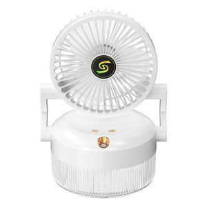 SG【ReadyStock】 Desktop Fan 3 Speed Customizable Settings High Frequency Airflow Desktop Fan No Noise Operation Brushless Motor Technology 800ML Tank ≈AC Effect USB 30.
