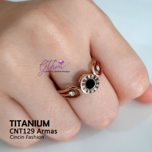 Cincin Armas Keren Ori Titanium Elegan Awet Anti Luntur Aman dipakai sehari-hari Model Stylish untuk anda yang berjiwa muda cocok dipakai pesta kondangan hari raya lebaran kado hadiah cnt129
