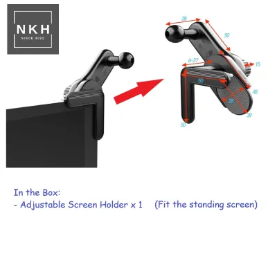 Car Phone Holder for Display Stand Monitor Screen adjustable Pemegang Telefon Kereta untuk Paparan Stand Monitor Skrin