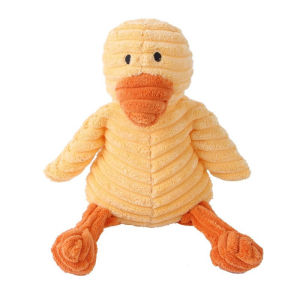 The Mellow Dog Calming Duck Stuffed Duck Dog Toy Dog Stuffed Animals Chew Toy Durable Squeaky Dog Toys for Indoor Puppy