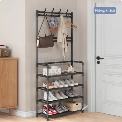 Kệ giày dép thông minh kệ dép inox 5 tầng sơn tĩnh điện cứng cấp thiết kế để được nhiều đồ hơn