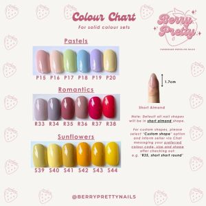 [🍓BerryPrettyNails🍓] Premium Handmade Press On Nails | Solid Colour Collection 1 | Fast delivery | Customisable