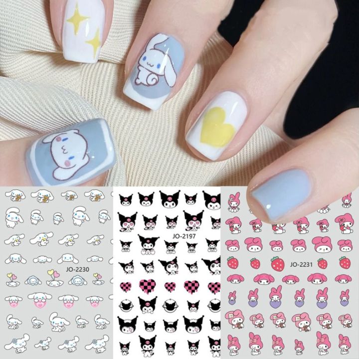 FANYUNG Kuromi Selfadhesive Decal Cinnamoroll Nail Accessories Nail